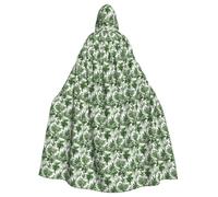Flowering Herbs And Herbaceous Plants Print Unisex Adult Halloween Hooded Cloak Full Length Cloaks With Vibrant For Cosplay
