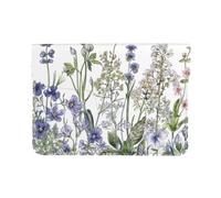 Flowering Herbs and Herbaceous Plants Printed Laptop Sleeve 13-Inch Leather Laptop Case Computer Bag Cover for Travel, Work, Business