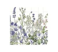 Flowering Herbs and Herbaceous Plants Printed Square Jigsaw Puzzle 12.8x12.8 CM, Puzzle Challenging Game for Adults Gifts, Family Fun Decorative Wall Decor