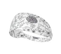 Flowering Herbs And Herbaceous Plants Printing One-Pack Comfortable Elastic Exercise Headband Athletic Band 4.3 * 13.4in Soft And Breathable