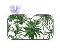 Flowering Herbs and Herbaceous Plants Printing Windshield Sun Shade for Car. Reflective UV and Heat Shield with Keeps Interior Cool Universal Sedans