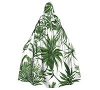 Flowering Herbs and Herbaceous Plants Unisex Adult Hooded Cloak Knight Costume Black Tunic Cape Medieval Robe Halloween Sorcerer Cosplay Witch