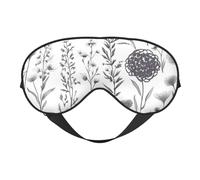 Flowering Herbs & Herbaceou Print Functionality Outdoor Travel Eye Mask Breathable Camping Meditation Yoga Friendly