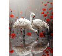 Flowering Lake Crane Puzzles 30 for Adults,jigsaw puzzles for adults 30 Pieces Puzzle Home Challenging Educational Games Home Decoration puzzle Gifts