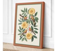 Flowering Plant Study Canvas Wall Art Print 18x12 Inch