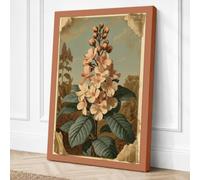 Flowering Plant Study Canvas Wall Art Print 24x16 Inch