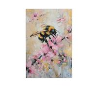 Flowering Plants Bee Canvas Poster Bedroom Decor Landscape Office Room Decor Gift 20x30inch(50x75cm)