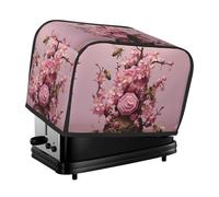 Flowering Plum Tree Toaster Cover 2 Slice, Waterproof Bread Machine Covers with Pockets Universal Size Kitchen Small Appliance Cover with Handle, Dust and Fingerprint Protection