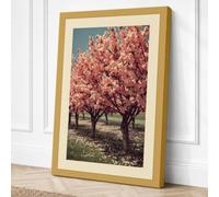 Flowering Trees in Spring Canvas Wall Art Print 24x16 Inch (61 x 41 cm)
