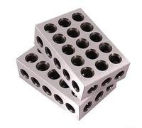 Floweringbeter 1-2-3 Blocks Set Matched Pair 23 Holes Steel Setup Blocks 1"x2"x3" Metalwork