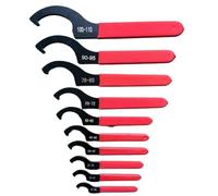 Floweringbeter 10 Piece Adjustable C Hook Wrench Set with Non Slip Handle for Precision Tasks in Machining and Automotive Maintenance