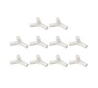 Floweringbeter 10Pcs Camping Tent Pole Tee Connector,3-Way Connector,Plastic Pipe Connector,Elbow Right Angle Tee Corner Connector,Fixed Joints For Pet Bed Pole(135 degrees tee)