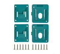 Floweringbeter 18V Battery Organizer Mount With Tool Holder For BL18 Series Batteries ABS Plastic Mounting Bracket For Wall Or Workbench Use(2+2 PCS)