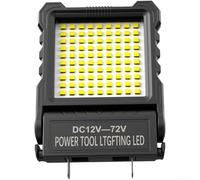 Floweringbeter 18W 90 LED Camping Lantern With 180 Degree Rotation And Dual Brightness Modes For 12V To 85V Battery Powered Tools And Outdoor Work(12-72V)