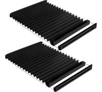 Floweringbeter 2 Set RV Door Window Shades With Aluminum Rail Folding Blinds, Designed For Lippert Entry Doors For Privacy, Sun Protection, And Ventilation
