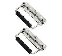 Floweringbeter 2pcs Ergonomic Spring Loaded Pull Handles with Chrome Finish for Toolboxes and DIY Applications