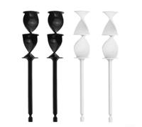 Floweringbeter 4PCS Epoxy Resin Paint Mixer Attachment For For Electric Drill Works With Resin Systems Cementitious Mixes Paint Formulations And Thick Putties(black and white)