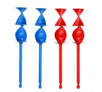 Floweringbeter 4PCS Epoxy Resin Paint Mixer Attachment For For Electric Drill Works With Resin Systems Cementitious Mixes Paint Formulations And Thick Putties(blue and red)
