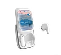 Floweringbeter 5.4 Earbuds With IPX6 Waterproof, 8-Hour Battery Life, Noise Reduction, Color Screen Interface, Low Latency Audio For Esports(Silver)