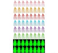 Floweringbeter 60 Glow In The Dark Mini Resin Gnomes For Whimsical Garden Scenes, Fairy Town Models, And Outdoor Decoration