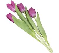 Floweringbeter Artificial Silk Tulip Flower On Single Stem For Elegant Home Decor For Wedding Venues And Studio Photography Use(Purple)