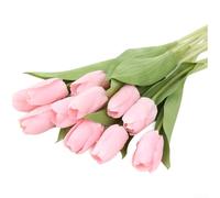 Floweringbeter Artificial Silk Tulip Flower On Single Stem For Elegant Home Decor For Wedding Venues And Studio Photography Use(Light Pink)