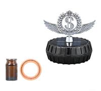 Floweringbeter Car Air Freshener Solar Powered Rotating Pegasus Design for For EAGLE Rocket with Multiple Fragrance Options Using Plant Based Components for Vehicle Interior (D)