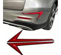 Floweringbeter Car Bumper Protector, PVC Car Bumper Decorative Strip with 3D Design Anti Collision Rubber Seal Trim for Exterior Protection, Red(Red)