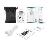 Floweringbeter Compact 200X Microscope Lens For IPhone Devices With CPL Lens And Dimmable LED Illumination For Jewelry Plant And Skin Examination(White)