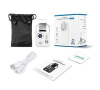 Floweringbeter Compact 200X Microscope Lens For IPhone Devices With CPL Lens And Dimmable LED Illumination For Jewelry Plant And Skin Examination(White CPL)