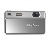 Floweringbeter Compact Mirrorless Digital Camera 1300W 3-Inch LCD For Students, Portable Sliding DSLR-Style Camera For Photography And Videography(Silver)