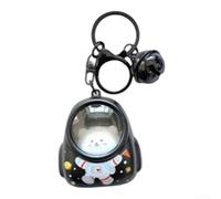 Floweringbeter Cute Cartoon Keychain Flashlight With Bell For Backpack Pendant Starry Design Compact Lightweight Portable Accessory For Keys And Bags(c)