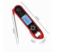 Floweringbeter Digital Meat Thermometer With Double Ultra Thin Probes, Fast And Precise Temperature Readings, Large Backlit LCD Screen, Temperature Hold, Alarm Settings, And Auto Power Off