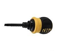 Floweringbeter - Dual-purpose ratchet screwdriver with telescopic handle and magnetic head for secure screw placement and efficient use on the job (Yellow)