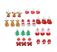 Floweringbeter Festive Christmas Tree Felt Ornaments Set, Colourful Santa Claus Snowman Reindeer Pendants with Lanyards for Holiday Decorations, Fireplace, Door, Ca(30 packs of 3 each)