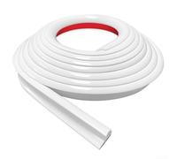 Floweringbeter for CARAVAN Rain Gutter PVC Drip Rail Strip 1/2" Height J-Shaped Roof Water Management System Easy-to-Install Plastic Black for Motorhomes(White)