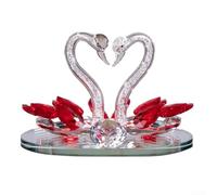 Floweringbeter For Crystal For Swan Decorative Piece For Living Room Bedroom Study Office Car Interior Indoor Styling(red)