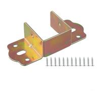 Floweringbeter Heavy Duty U-Shaped Bed Rail Brackets Cold-Rolled Steel Support Hinges 32/35/40mm for Secure Wooden Bed Frame Installation (gold 40mm)