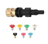 Floweringbeter High Pressure Foam Tank Quick 1/4 Inch Connect Adapter Nozzle with Brass and Plastic Construction for LAVOR for Parkside PHD for VAX for Interskol for Hammer for Sterwins