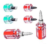 Floweringbeter - Interchangeable screwdriver set, 6 mini screwdrivers, flat head and cross head, high torque