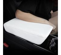 Floweringbeter Leather Armrest Protective Cover for Tesla For Model 3 Y Simple Installation, Great Fit (Black)