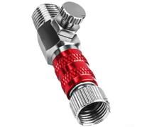 Floweringbeter Metal Air Control Fitting Adapter Compatible With Airbrush Systems Using 1/8 Inch Hose Connection And Precise Air Tuning(Red)