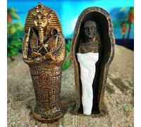 Floweringbeter Miniature Resin Egyptian Statues Mummy and King Figures for Home Decor (1#)