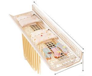 Floweringbeter Minimalist Iron Shelf For Installation Over Radiator To Enhance Organization In Bathrooms And Bedrooms(White - 40cm)