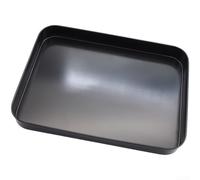 Floweringbeter Non Coating Oven Pan Made from High Carbon Steel with Even Heat Distribution, for A Variety of Baked Goods and Equipped with Easy Grip Oven Handles(Black-L)