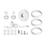 Floweringbeter Pool Cleaner Parts Kit C10 Wheel C16 Bearing for 180 280 360 380 Models ABS Easy Install Idler Pulley Swing Shaft