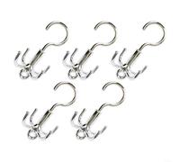 Floweringbeter Sleek Design of The Four Claw Swivel Hooks Offers Both Functionality and Style While Maintaining an Organized Space at Home (Silver-5pcs)
