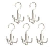 Floweringbeter Sleek Design of The Four Claw Swivel Hooks Offers Both Functionality and Style While Maintaining an Organized Space at Home (White-5pcs)