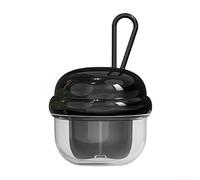 Floweringbeter Small Portable Medicine Box with 4 Compartments, Anti Mixing Design to Prevent Cross Mixing, Travel Friendly Pill Organizer Made from Materials(Black)