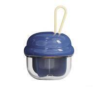 Floweringbeter Small Portable Medicine Box with 4 Compartments, Anti Mixing Design to Prevent Cross Mixing, Travel Friendly Pill Organizer Made from Materials(Blue)